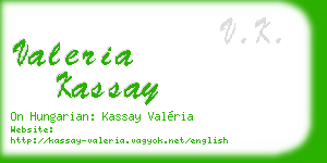 valeria kassay business card